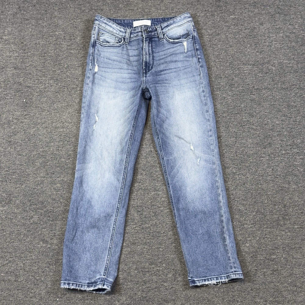 Vervet High Rise Straight Leg Distressed Women's Denim Jeans Size 27
